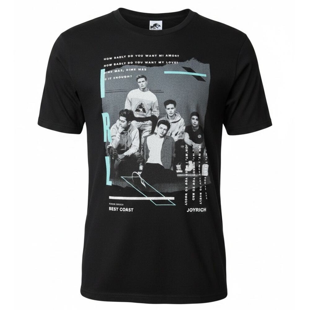 In Real Life IRL Boy Band Graphic Tee Black How Badly Tour Merch Shirt XL